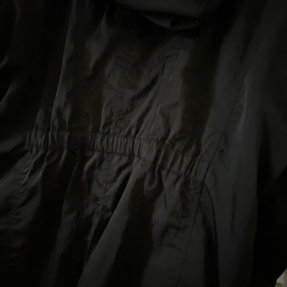 KARL LAGERFELD PARIS BLACK PARKA JACKET WITH HOODIE AUTHENTIC LARGE - Picture 13 of 14